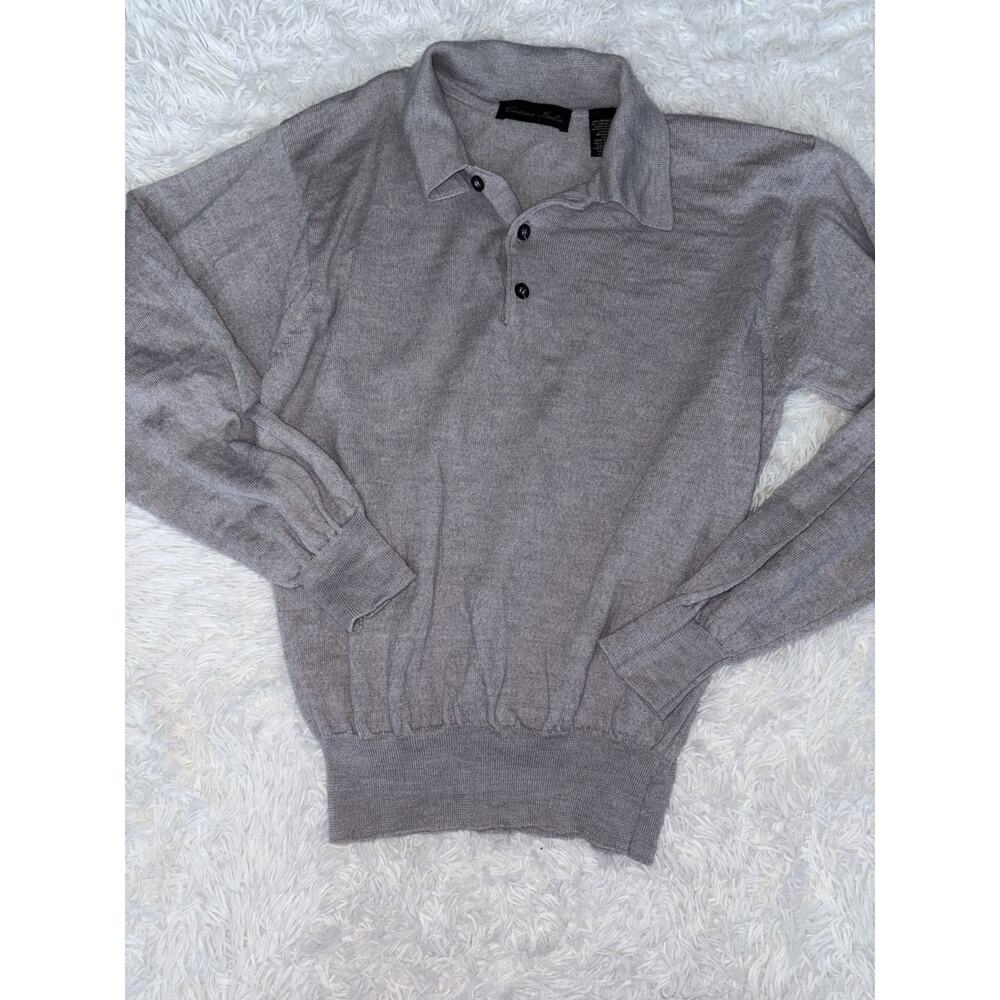 Cortina Italia Men’s Sz. M Italian Made Merino Wool Collared Sweater.